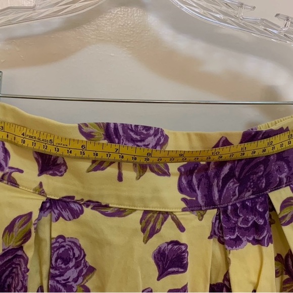 EUC Pinup Girl Couture Purple Roses (W/ Yellow) Little Jun Skirt - Size Large - Picture 2 of 5